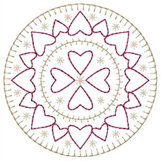 Picture of Candle Mat Decor Machine Embroidery Design