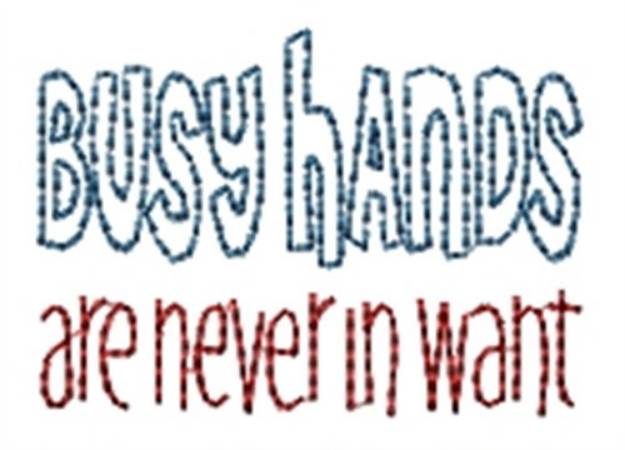 Picture of Busy Hands Machine Embroidery Design