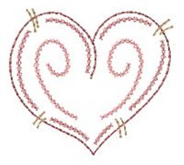 Picture of Heart Stitchery Machine Embroidery Design