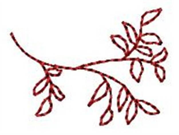 Picture of Redwork Branch Machine Embroidery Design