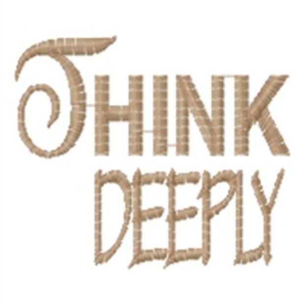 Picture of Think Deeply Machine Embroidery Design