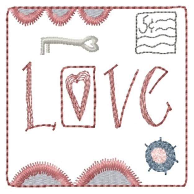 Picture of Valentine Love Envelope Machine Embroidery Design