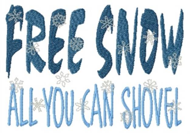 Picture of Free Snow Machine Embroidery Design