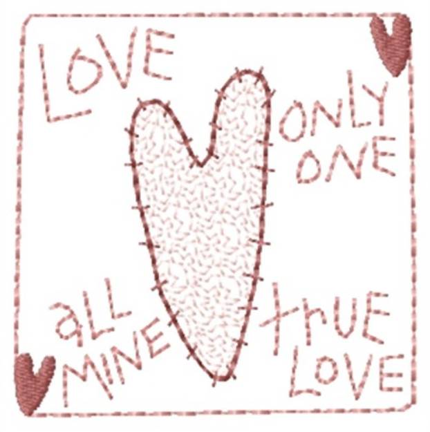 Picture of True Love Valentine Machine Embroidery Design