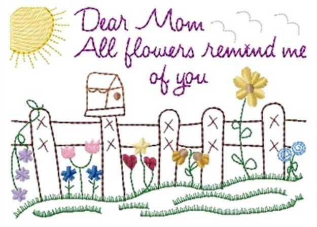 Picture of Dear Mom Machine Embroidery Design