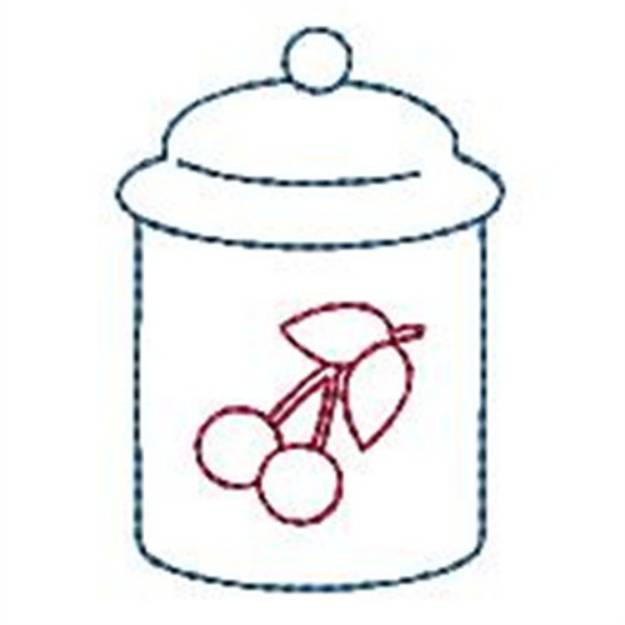 Picture of Cherry Canister Machine Embroidery Design