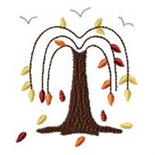 Picture of Fall Tree Of Fields Machine Embroidery Design