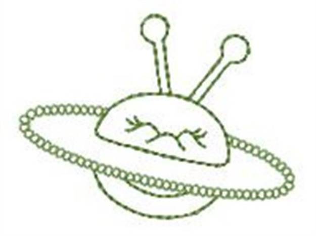 Picture of Antenna Spaceship Machine Embroidery Design