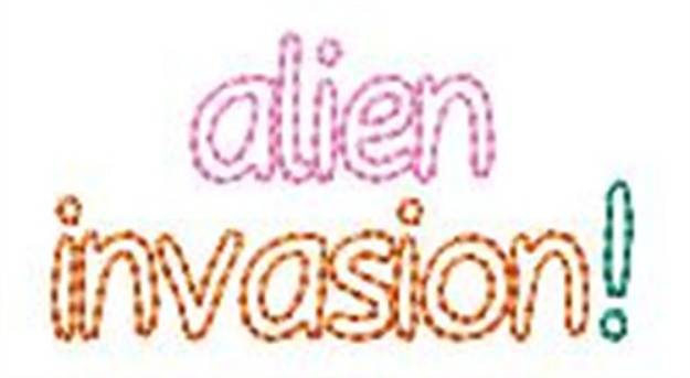 Picture of Alien Invasion Machine Embroidery Design