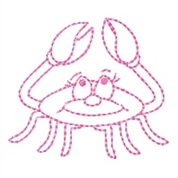 Picture of Crab Redwork Machine Embroidery Design