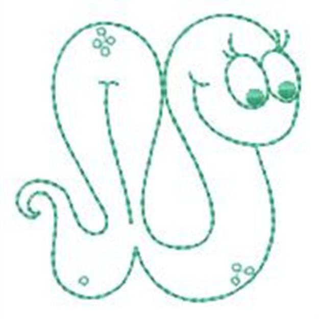 Picture of Worm Redwork Machine Embroidery Design