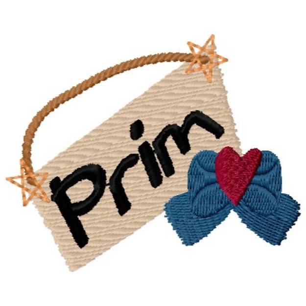 Picture of Prim Sign Machine Embroidery Design