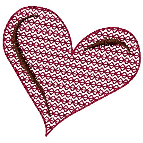 Valentine Heart Machine Embroidery Design