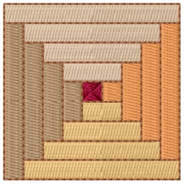 Picture of Log Cabin Block Machine Embroidery Design
