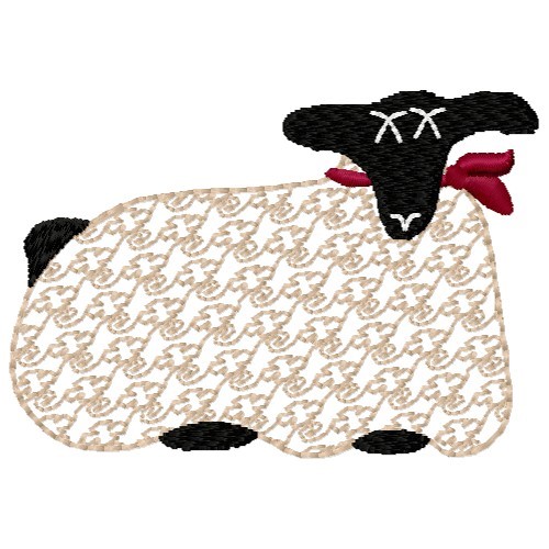 Black Face Sheep Machine Embroidery Design