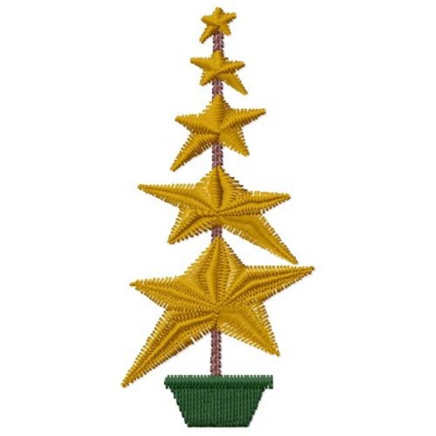 Picture of Star Tree Machine Embroidery Design