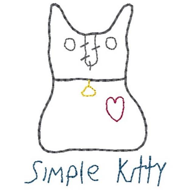 Picture of Simple Kitty Machine Embroidery Design