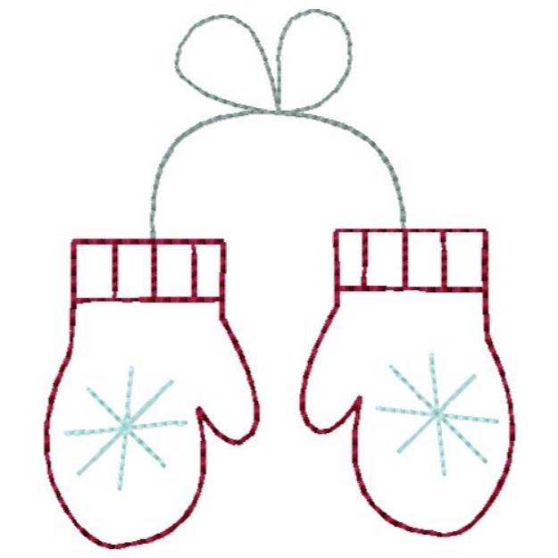 Picture of Winter Mittens Machine Embroidery Design