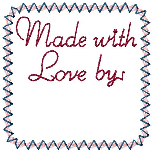 Made With Love By Machine Embroidery Design