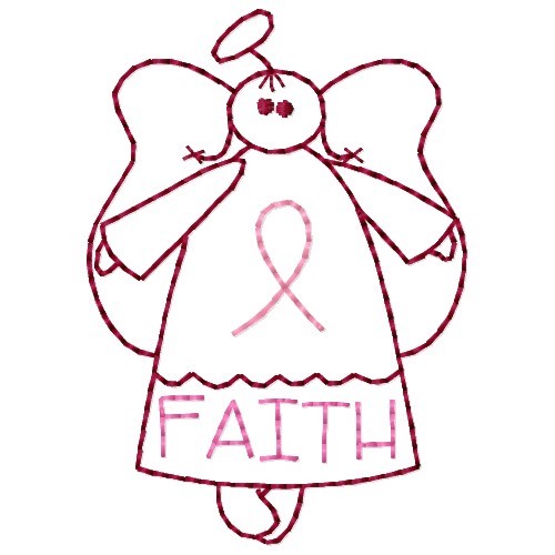Faith Angel Machine Embroidery Design