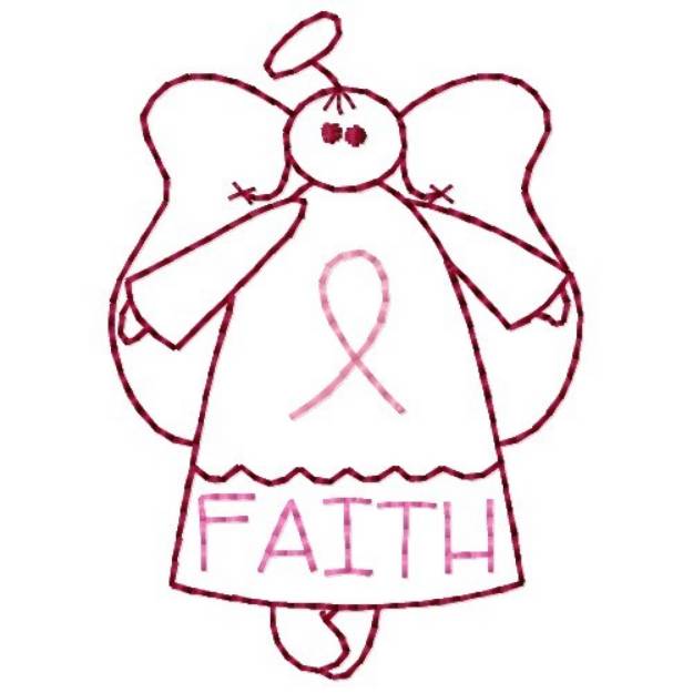 Picture of Faith Angel Machine Embroidery Design