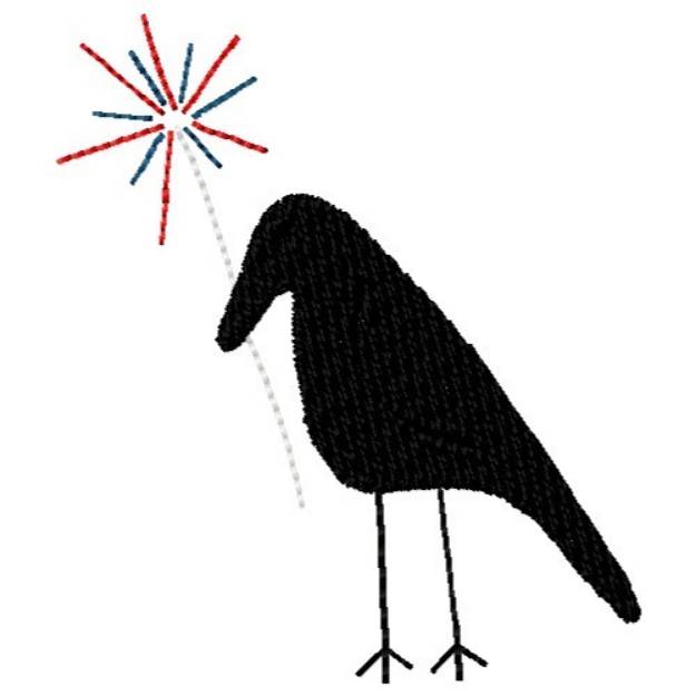 Picture of Sparkler Crow Machine Embroidery Design