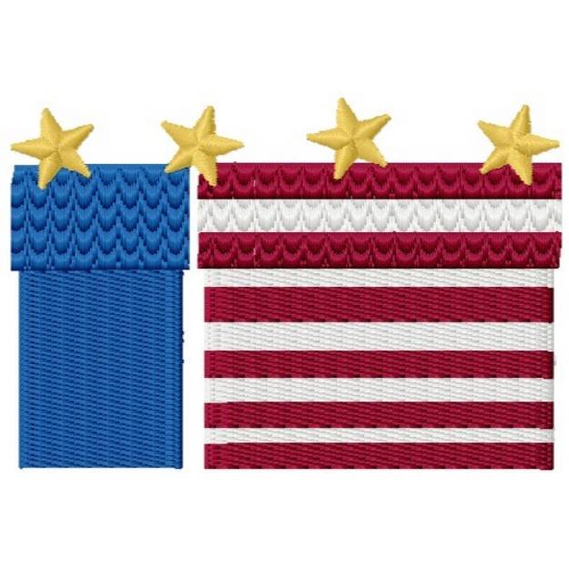 Picture of Star Flag Machine Embroidery Design