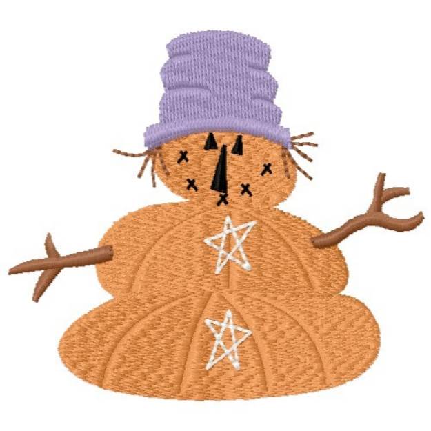 Picture of Pumpkin Snowman Machine Embroidery Design