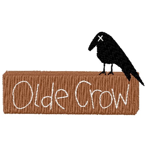 Olde Crow Machine Embroidery Design