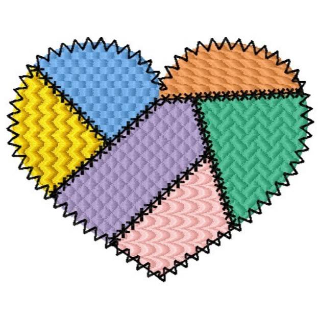 Picture of Patchwork Heart Machine Embroidery Design