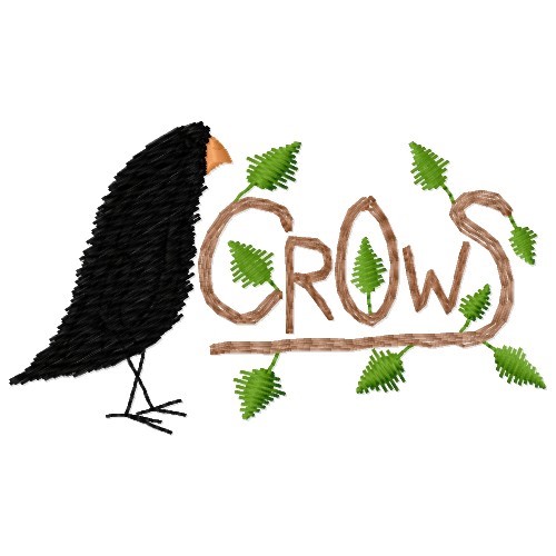 Crows Machine Embroidery Design