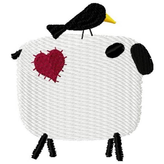 Picture of Sheep & Crow Machine Embroidery Design