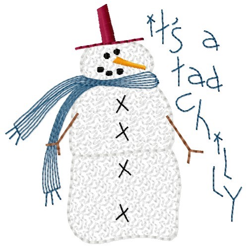 Its A Tad Chilly Machine Embroidery Design