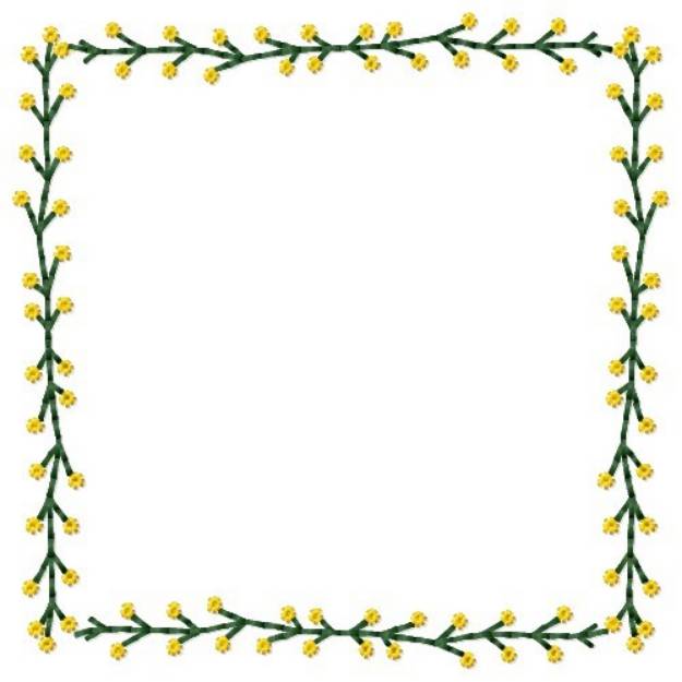 Picture of Floral Frame Machine Embroidery Design