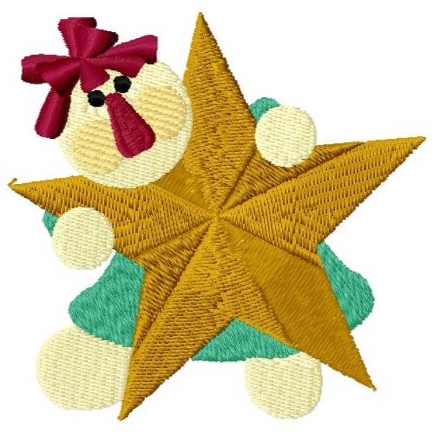 Picture of Doll & Star Machine Embroidery Design