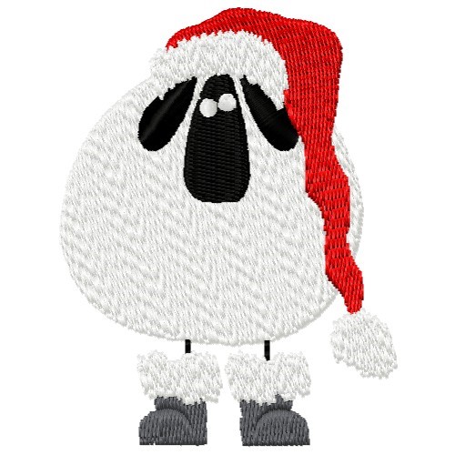 Christmas Sheep Machine Embroidery Design