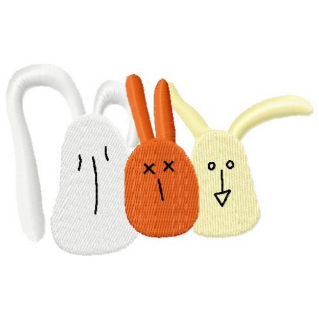 Picture of Bunny Heads Machine Embroidery Design