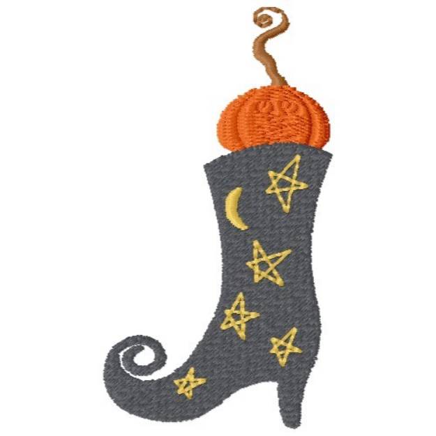 Picture of Witch Boot Machine Embroidery Design