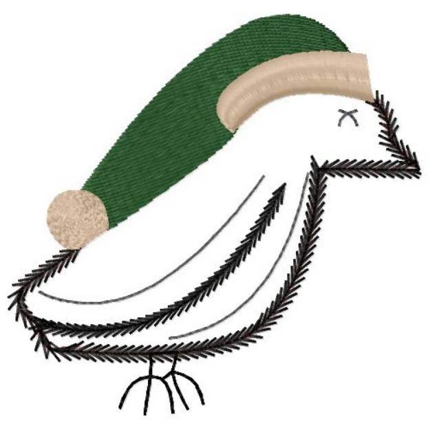 Picture of Christmas Bird Machine Embroidery Design