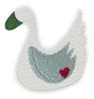 Primitive Swan Machine Embroidery Design
