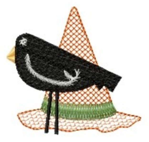 Picture of Crow & Witch Hat Machine Embroidery Design