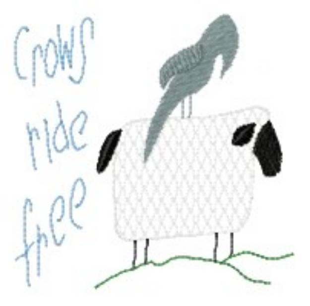 Picture of Crows Ride Free Machine Embroidery Design