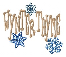 Winter Thyme Machine Embroidery Design