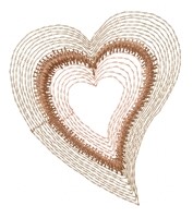 Folk Art Heart Machine Embroidery Design