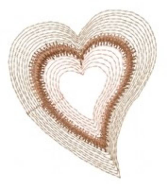 Picture of Folk Art Heart Machine Embroidery Design