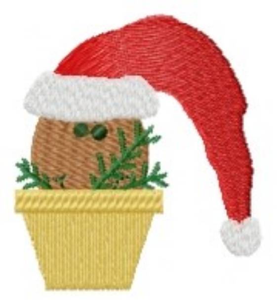 Picture of Xmas Potted Plant Machine Embroidery Design