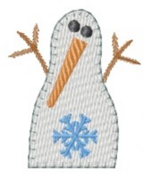 Picture of Snowflake Snowman Machine Embroidery Design