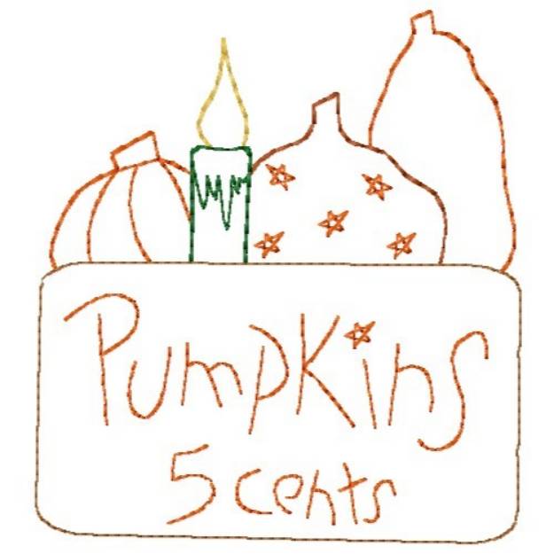 Picture of Pumpkins 5 Cents Machine Embroidery Design