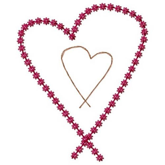 Picture of Heart In Heart Machine Embroidery Design