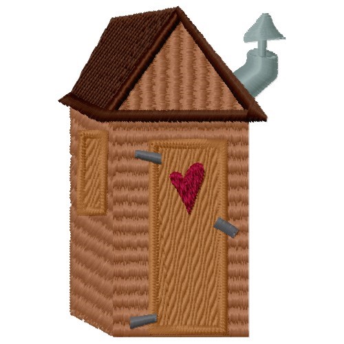 Outhouse Machine Embroidery Design
